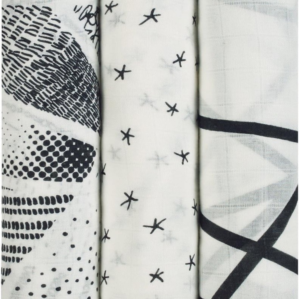 NWT Black and White Aden & Anais Swaddles